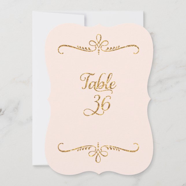 Table Number 36, Fancy Script Lettering Receptions (Back)