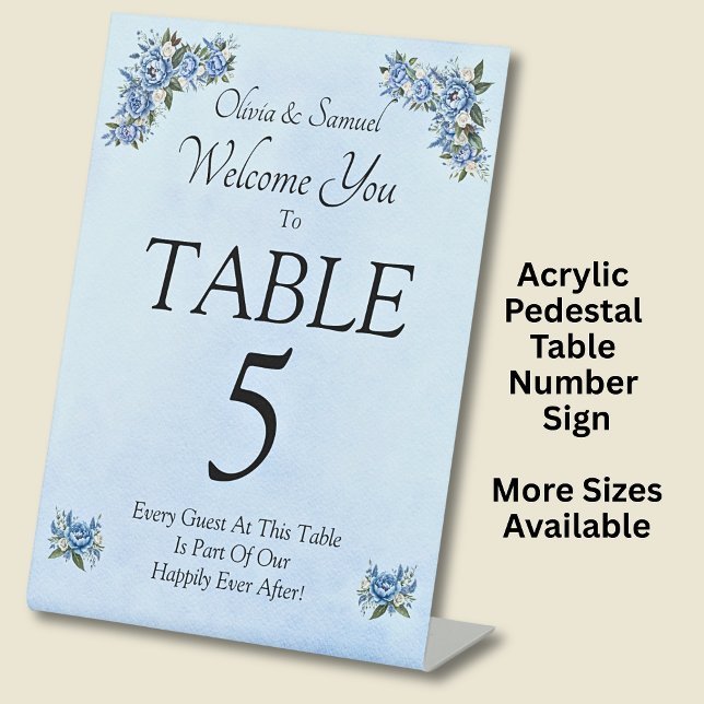 Table Number, Acrylic Pedestal Sign  (Creator Uploaded)