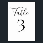 Table Number Black and White<br><div class="desc">Elegant styled table number in signature-styled font.  Personalise the number or design template for your needs. Suitable for wedding-table place setting.</div>