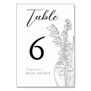 Table Number bridal shower  Minimalist modern.