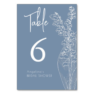 Table Number bridal shower  Minimalist modern.