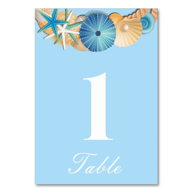Table Number Card (Front)