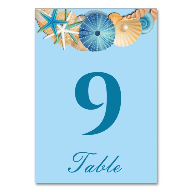 Table Number Card (Front)