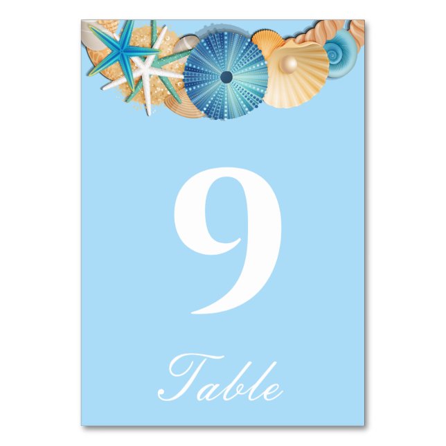Table Number Card (Front)