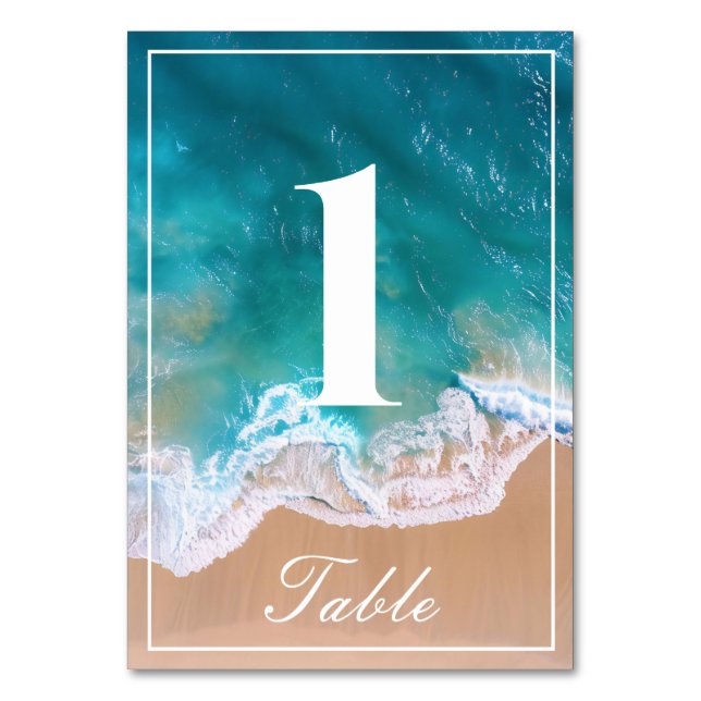 Table Number Card (Front)