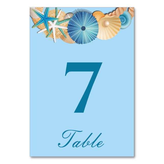 Table Number Card (Front)