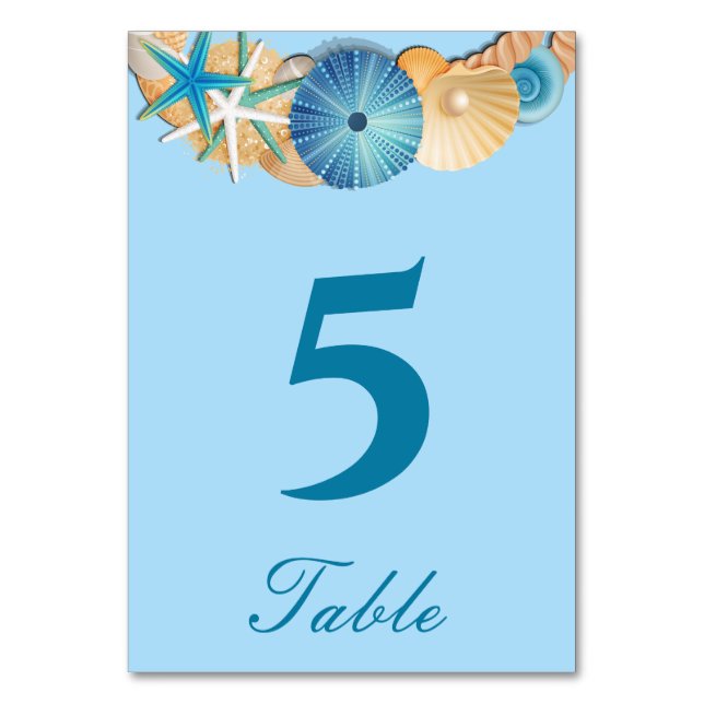Table Number Card (Front)
