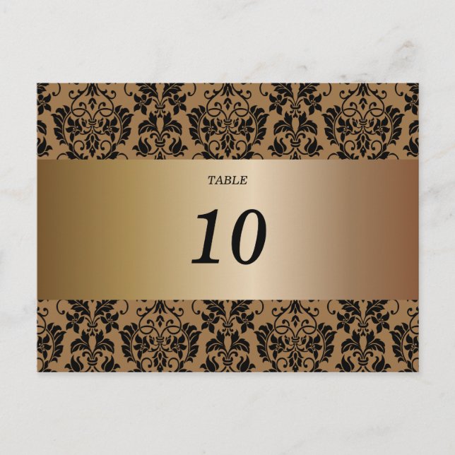 Table Number Card (Front)