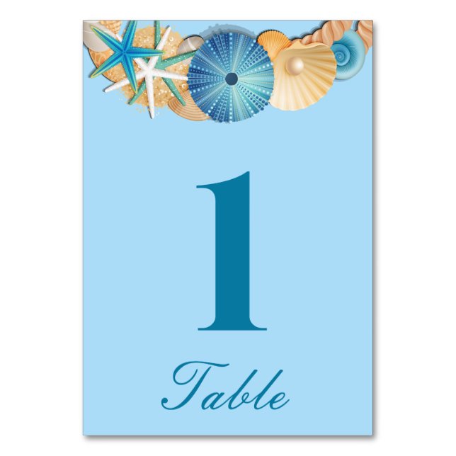 Table Number Card (Front)