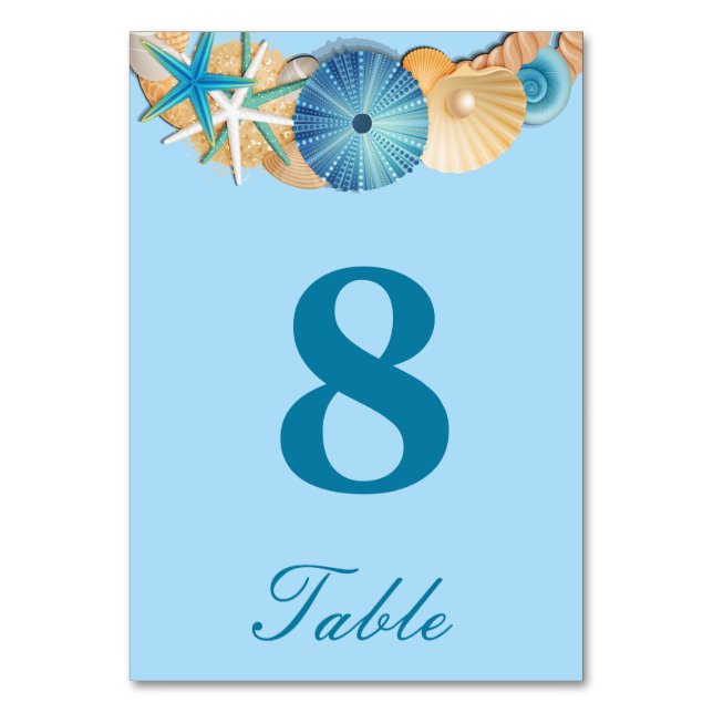 Table Number Card (Front)