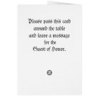 Table number Card diamonds and gold