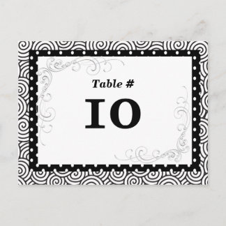 Table Number Card for Special Events