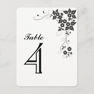 Table Number Card Number-4