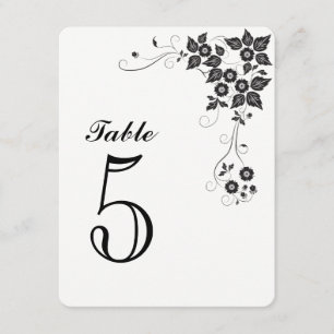 Table Number Card Number-5