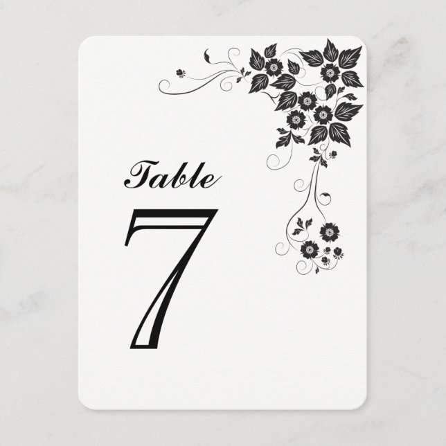 Table Number Card Number-7 (Front)