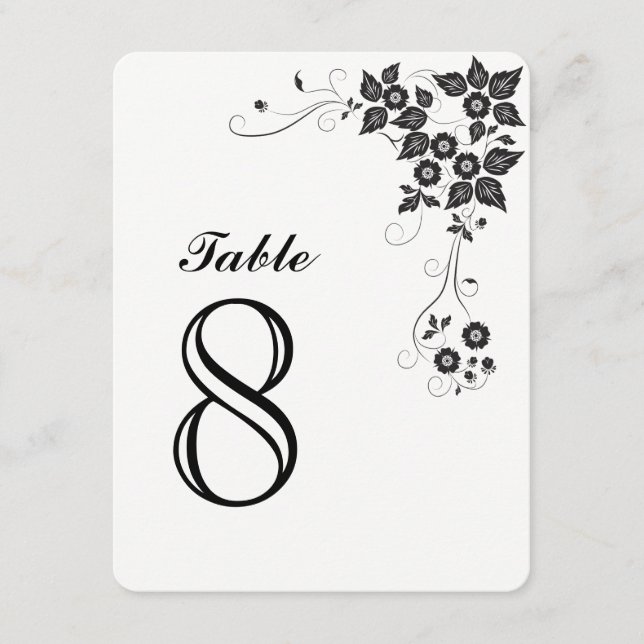 Table Number Card Number-8 (Front)