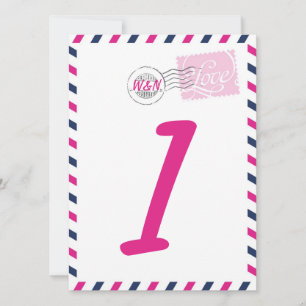 Table Number Card Postal Service Collection