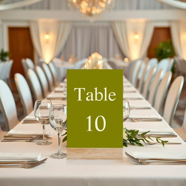 Table Number Card Unique Solid Colour  (Creator Uploaded)