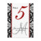 Table Number Cards Damask Red