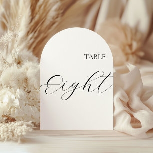 Table Number Eight Card