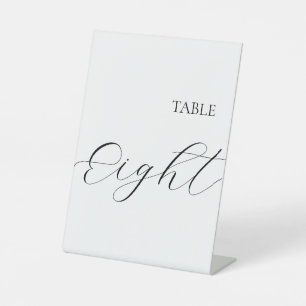 Table Number Eight  Pedestal Sign