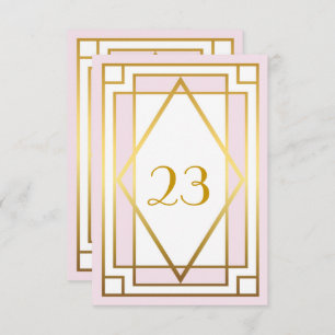 Table Number,Great Gatsby,elegant,chic,white pink Invitation