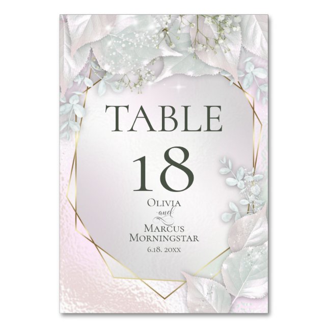 TABLE NUMBER | Misty Pink Pearl Shimmer (Front)