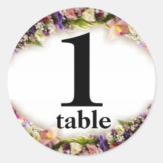 Table number party sticker