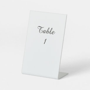 Table Number Pedestal Sign