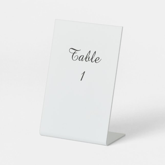 Table Number Pedestal Sign (Front)