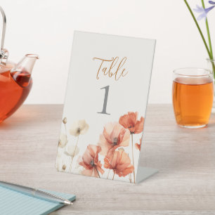 Table Number Pedestal Sign