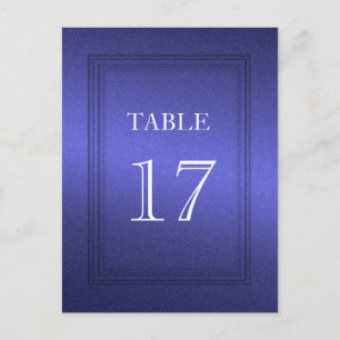 Table Number Plain Blue Shimmer Postcard