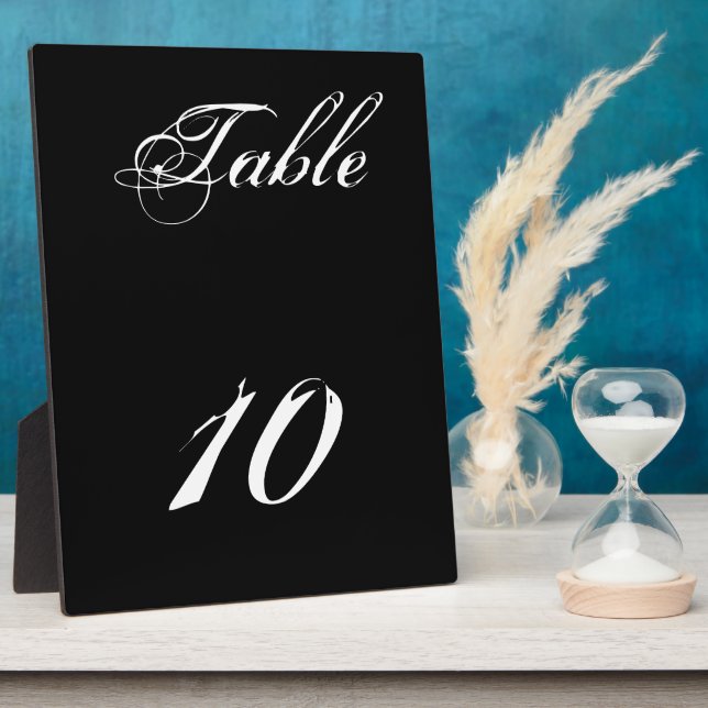 Table Number Plaque (Side)
