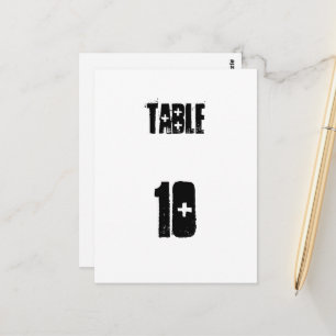 Table Number Postcard
