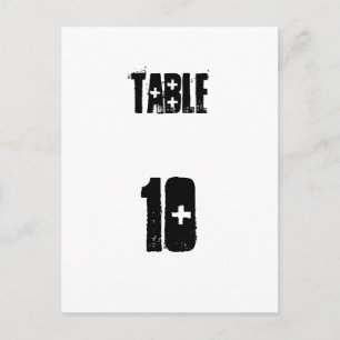 Table Number Postcard