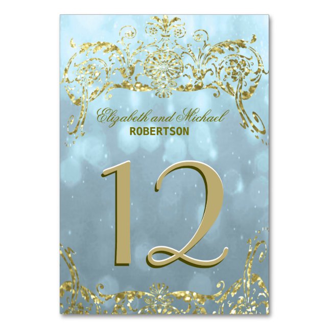 Table Number | Princess Blue (Front)
