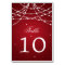 Table Number Sparkling String Red