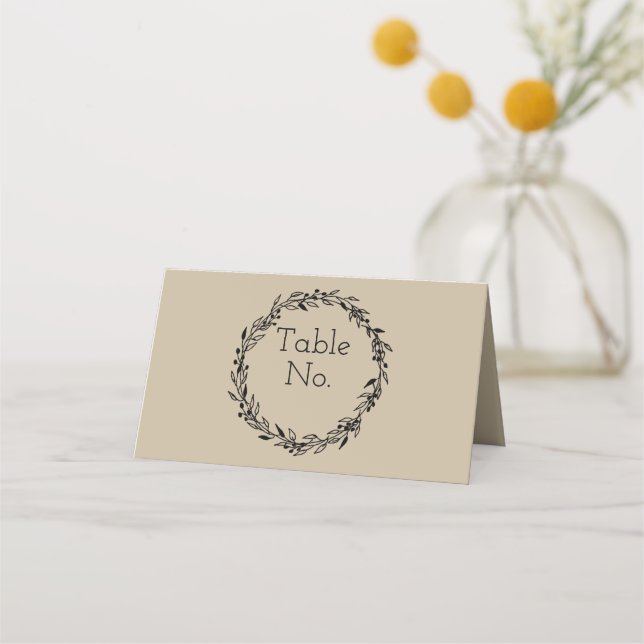 Table Number Template Customisable Card Simple (Front)