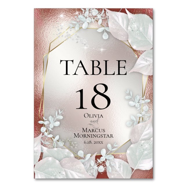 TABLE NUMBER | Terracotta Pearl Shimmer (Front)