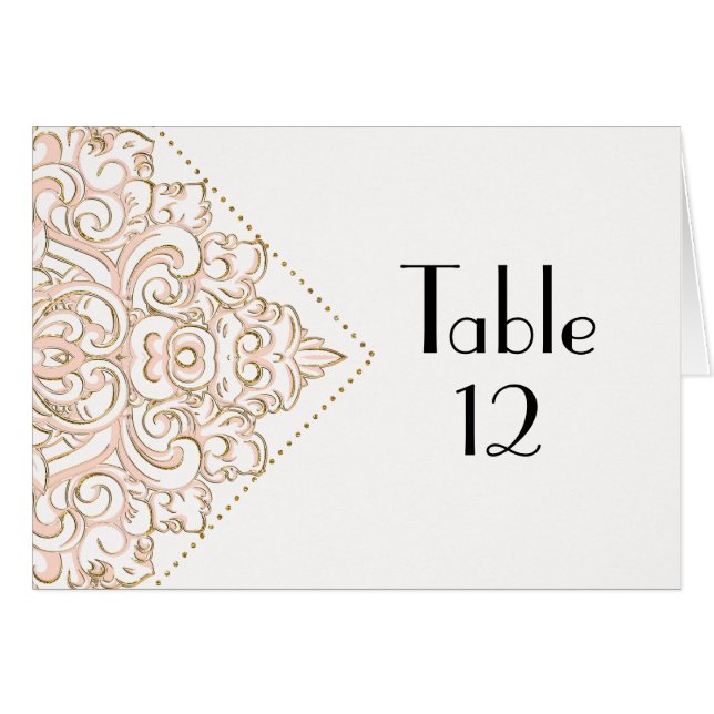 Table Numbers Beautiful Elegant Modern Lace (Front Horizontal)
