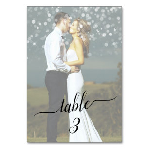 Table Numbers Bokeh Fab Faded Couple Wedding Photo