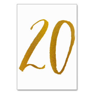 Table Numbers - Casual Brush Script Typography -20