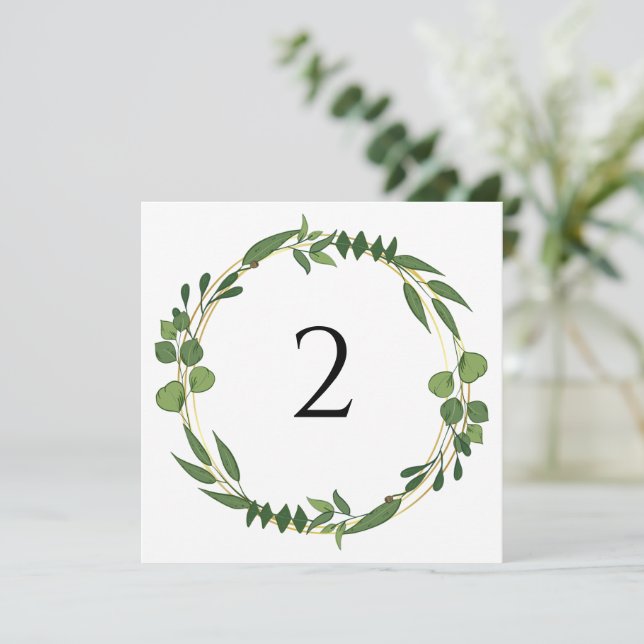 Table numbers floral border (Standing Front)