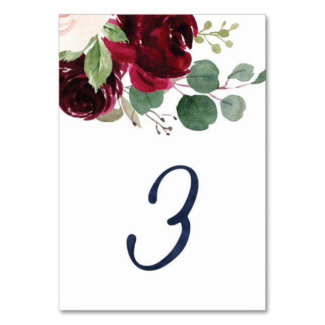 Table Numbers for KJ #3 (Front)