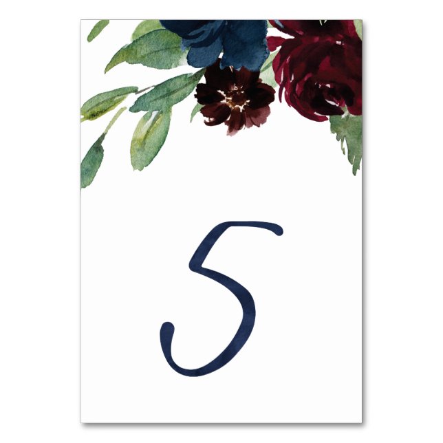 Table Numbers for KJ #5 (Front)