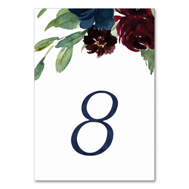 Table Numbers for KJ #8 (Front)