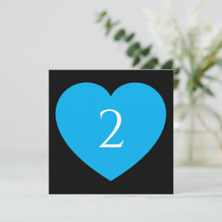 Table numbers heart border