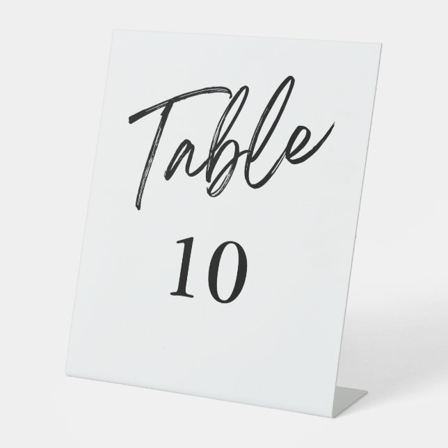 Table Numbers Minimalist Simple Wedding Signs (Front)