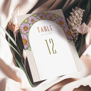 Table Numbers Vintage Art Nouveau Wedding