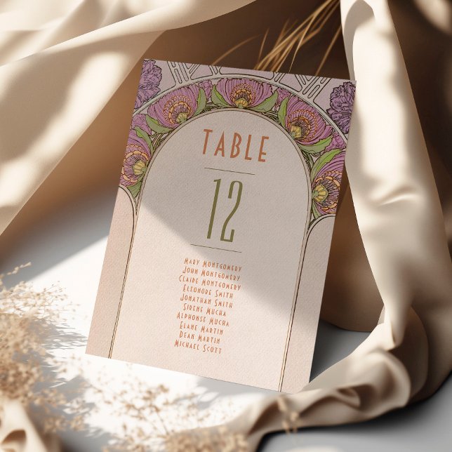 Table Numbers Vintage Art Nouveau Wedding (Creator Uploaded)